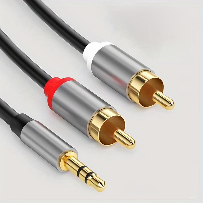 To Rca Cable Rca Male To Aux Audio Adapter Hifi Sound - Temu