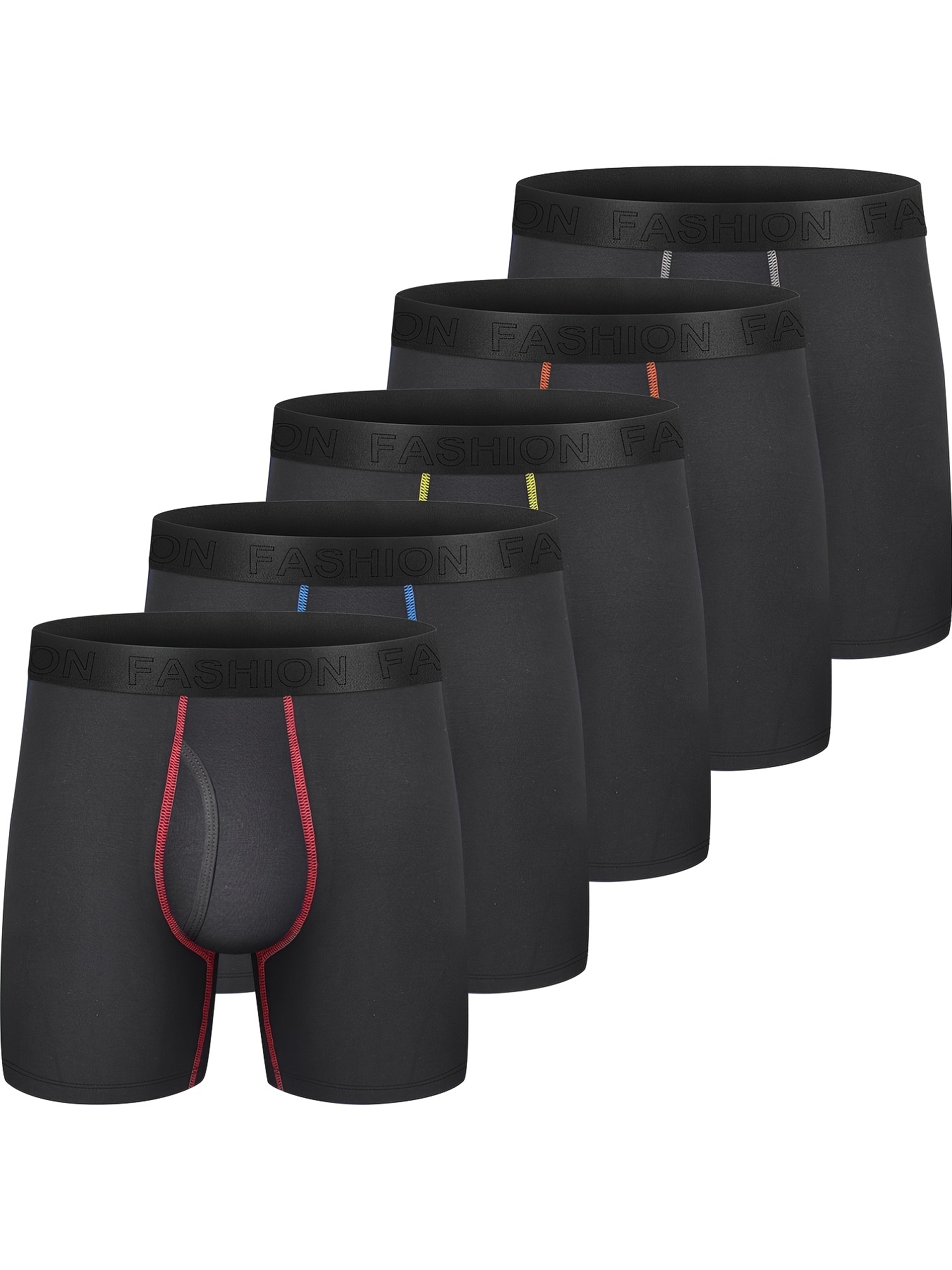 Men's Cotton Breathable Comfortable Boxer Briefs Solid Color