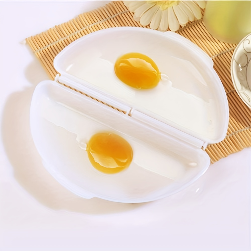 Plastic Egg Cooker Microwave Egg Boiler 2 Eggs Poached Egg Cooker Cooking  Tools 