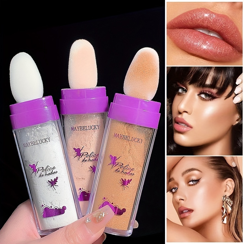 Natural Three Dimensional Fairy Powder Purple Highlighter Makeup