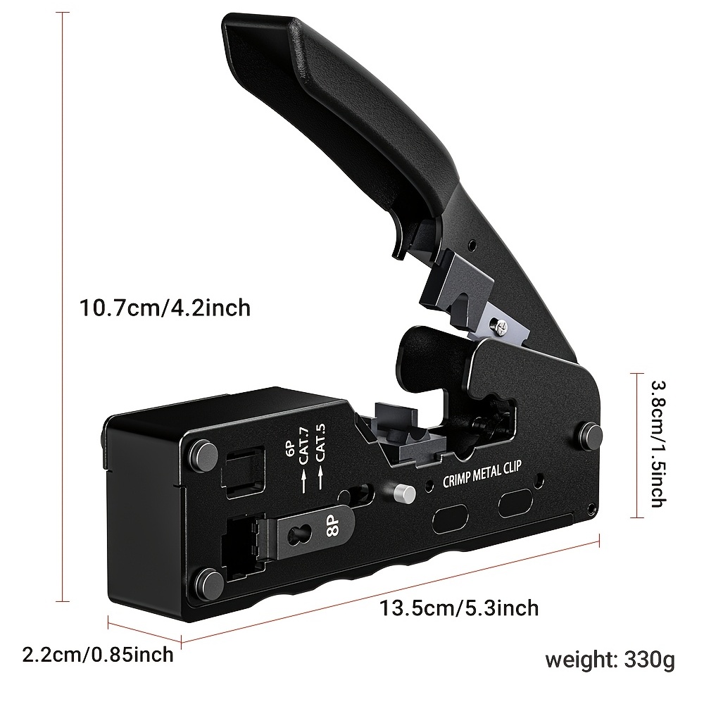 Ampcom Rj45 Crimper Herramienta Engarce Cat7 Conectores Rj11 - Temu Mexico