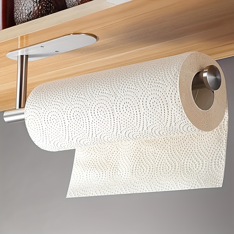 Portarrollos de papel adhesivo para debajo del pequeña cocina, soporte de  pared para toals de papel, portarrollos de papel higiénico, con Oro 12.4  pulgadas perfecl Portarrollos de papel