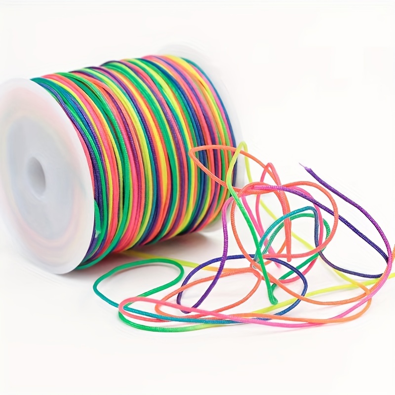 

25m/45m/100m Rainbow Rope For Paracord Woving, Jewelry Making, Beading, 82/164/328ft Thread Fabric Craft Rope
