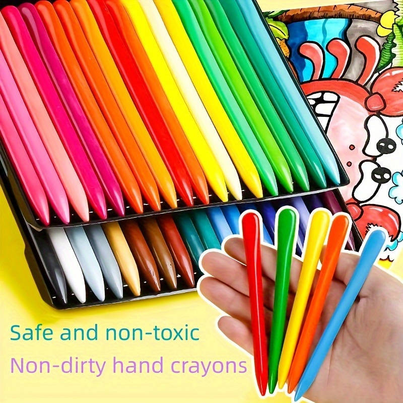 Vikakiooze Detail Paint Brush Set Doodle Pen, Triangular Plastic Crayon  Children'S Crayon Not Dirty Hands Safe Washable Toddler Painting Brush Baby  Graffiti Pen 