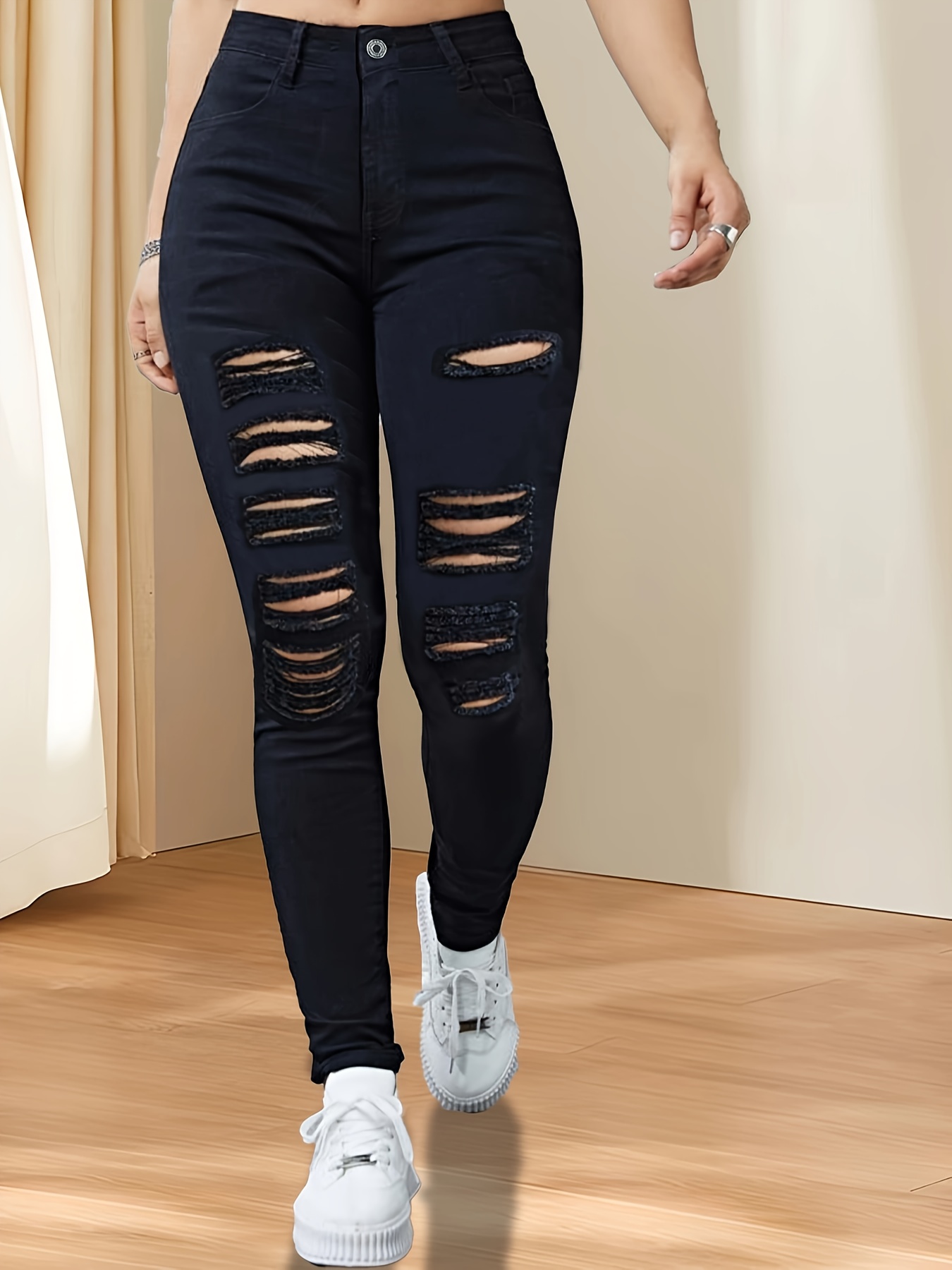 Women's Legging Casual Fitted Jeans Slim High Waist Elastic Leggings
