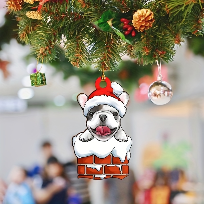 1pc Weihnachtsbaum-Anhänger Niedlicher Hund Acryl Flacher Hund Charme  Neujahr Festival Partybedarf Zimmerdekoration - Temu Germany