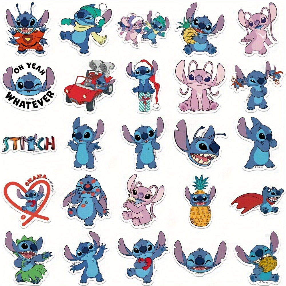 50 Unidades Pegatinas Stitch Pegatinas Impermeables - Temu