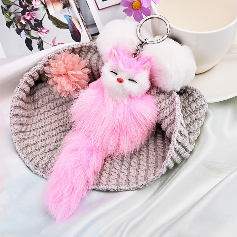 Plush Little Fox Keychain for Creative Gift Giving