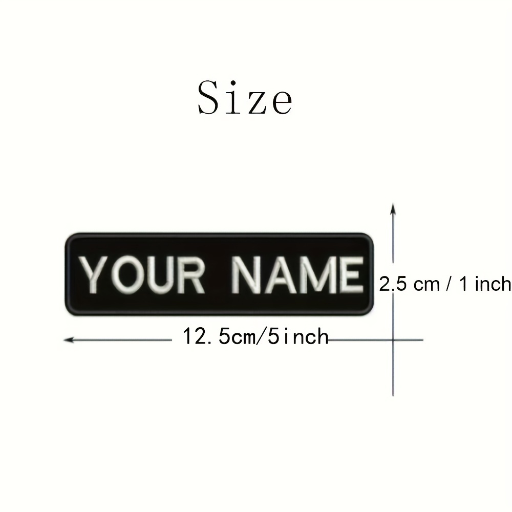 Personalized Embroidered Name Patch With Hook Fastener - Temu