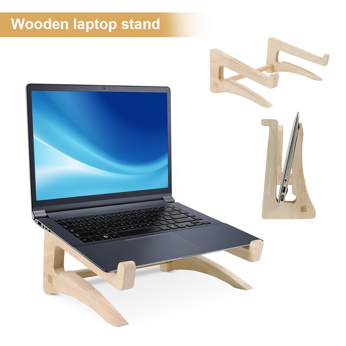 Portable Mini Laptop Stand, Double Layer Vertical, Folding Cooling,  Computer Stand Desktop