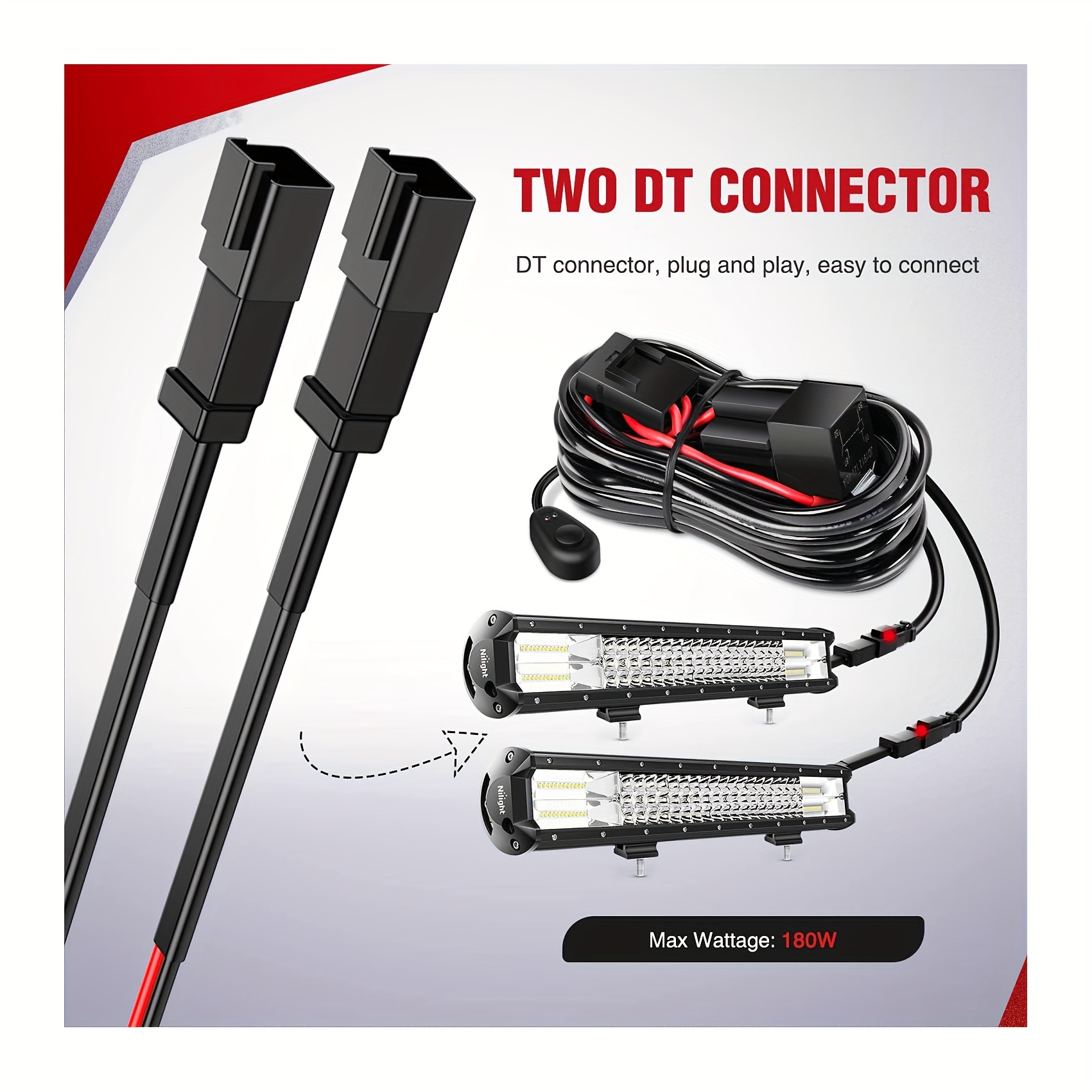 Remote Control Led Light Bar Harness Kit: 16awg Length - Temu
