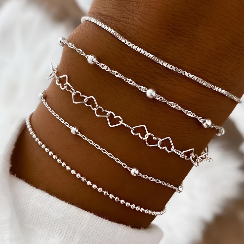 Set of 5 Stylish Daily Bracelets