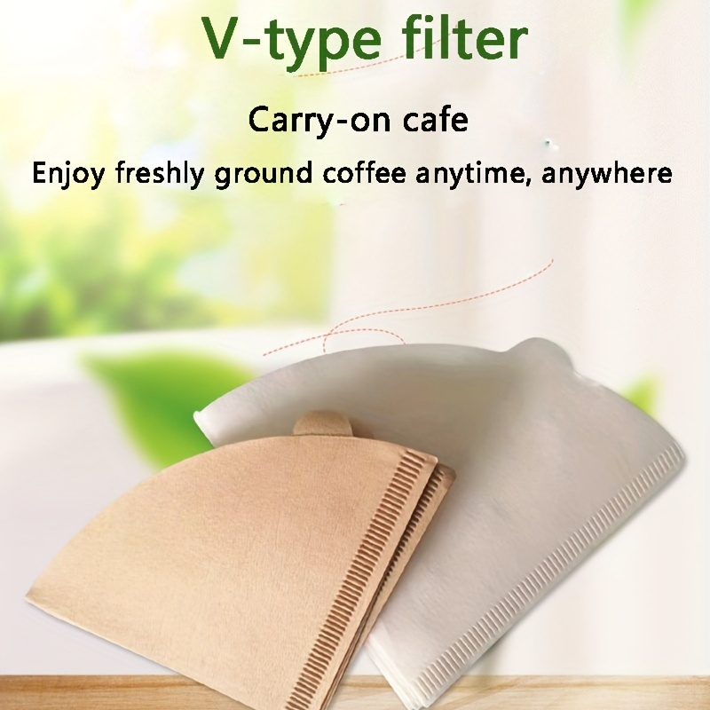 Hand Coffee Filter Cone Wood Pulp V60 Funnel American Coffee - Temu