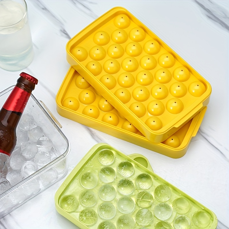 Ice Ball Mold, Flexible Ice Cube Trays, Ice Trays For Freezer, Ice Ball  Maker, Easy Release Ice Maker, For Soft Drinks, Whisky, Cocktail, And More,  Kitchen Accessories - Temu