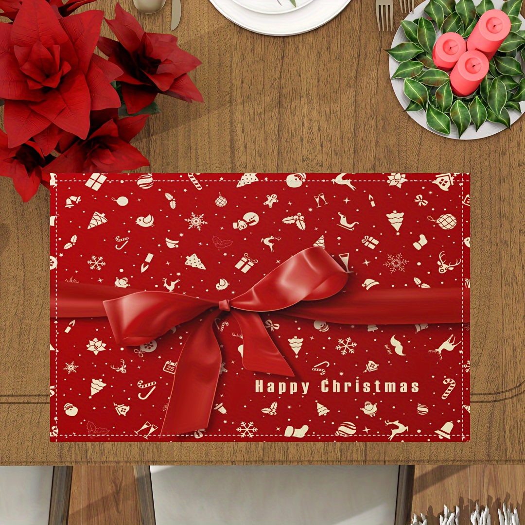 Red Ribbon Placemat Pad
