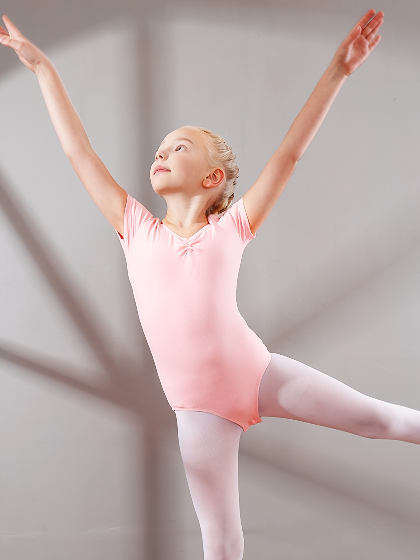  TSSOE Leotardos de encaje de manga 3/4 para mujeres y niñas  para ballet y gimnasia, Blanco-A : Ropa, Zapatos y Joyería