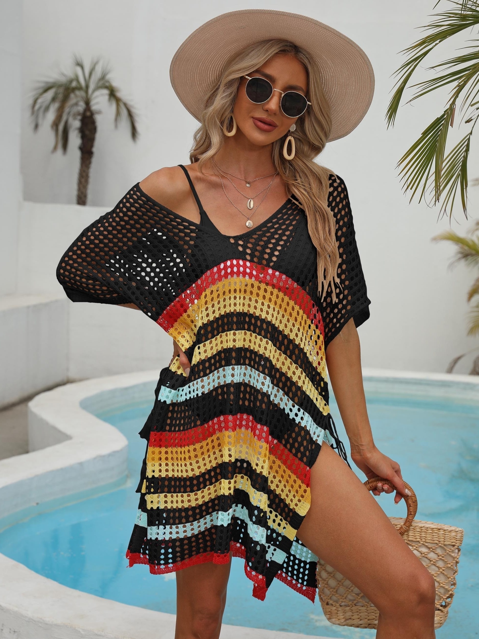 sachin and babi light blue dress Clementine Elegant Beach Cover Up main image 1