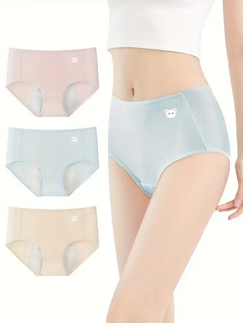 Sports Letter Girl Panties Solid Color Modal Breathable Briefs