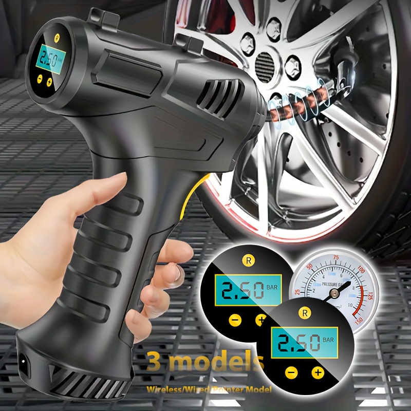 120w Tragbarer Auto-luftkompressor Auto-luftpumpe Blasen Reifen Mühelos  Drahtlose Kabelgebundene Fahrzeug-handpumpe Led-licht, Mehr Kaufen, Mehr  Sparen