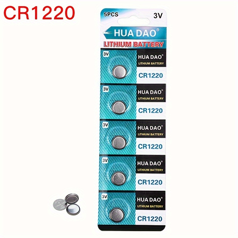 

New 45mah Cr1220 Button Coin Cell Battery For Watch Car Remote Key Cr1220 Ecr1220 Gpcr1220 5012lc 3v Lithium Battery