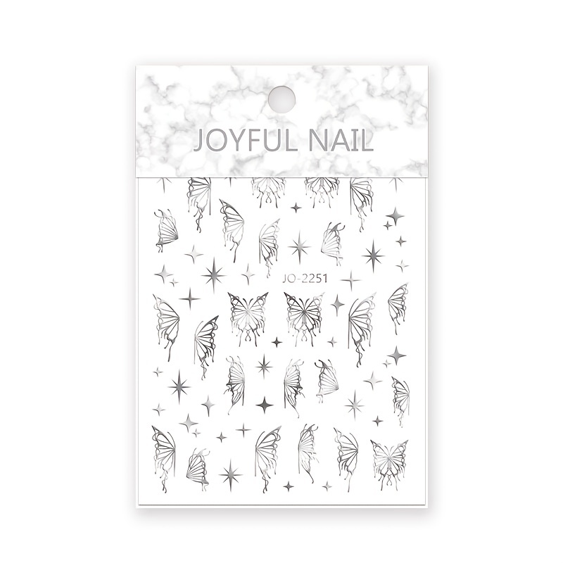 Spring Butterfly Nail Art Stickers Decals 3D Nail Sliders