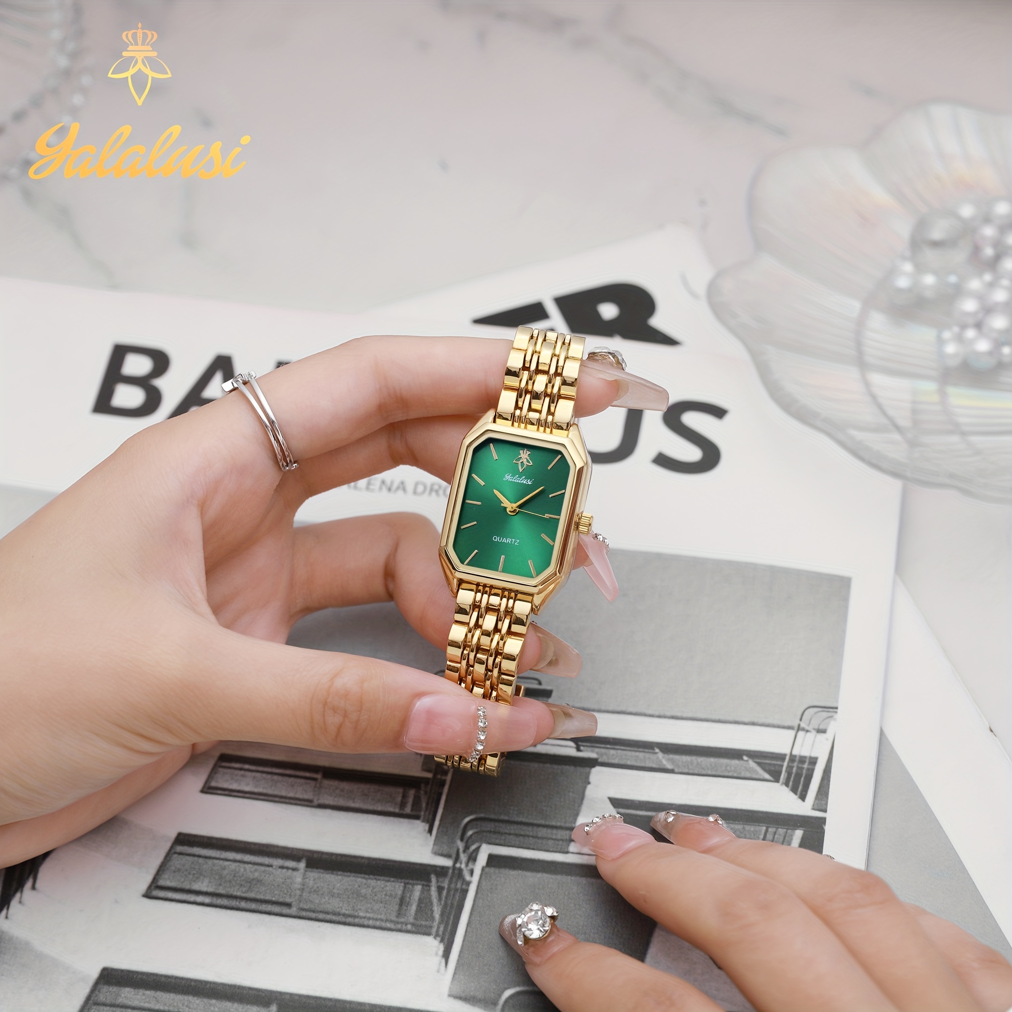 Women's Watch Luxury Rectangle Pointer Quartz Watch Analog Wr Business  Wrist Watch (with Gift Box) - Temu Austria