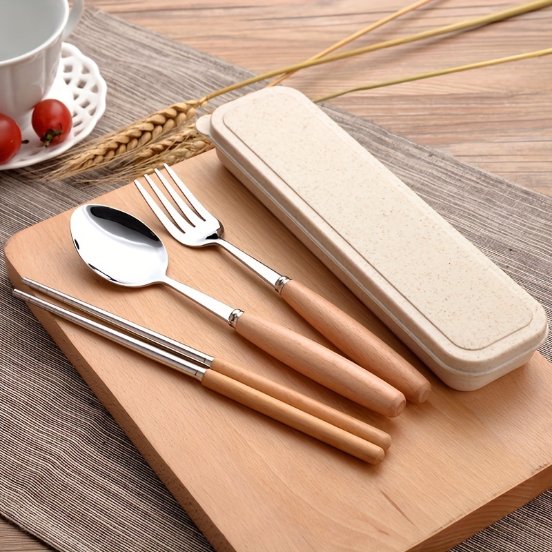 Japanese Portable Cutlery Set - Spoon and Chopsticks for Bento Box