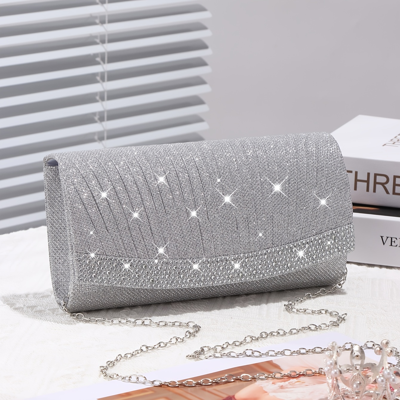 Rhinestone Evening Bag - Temu