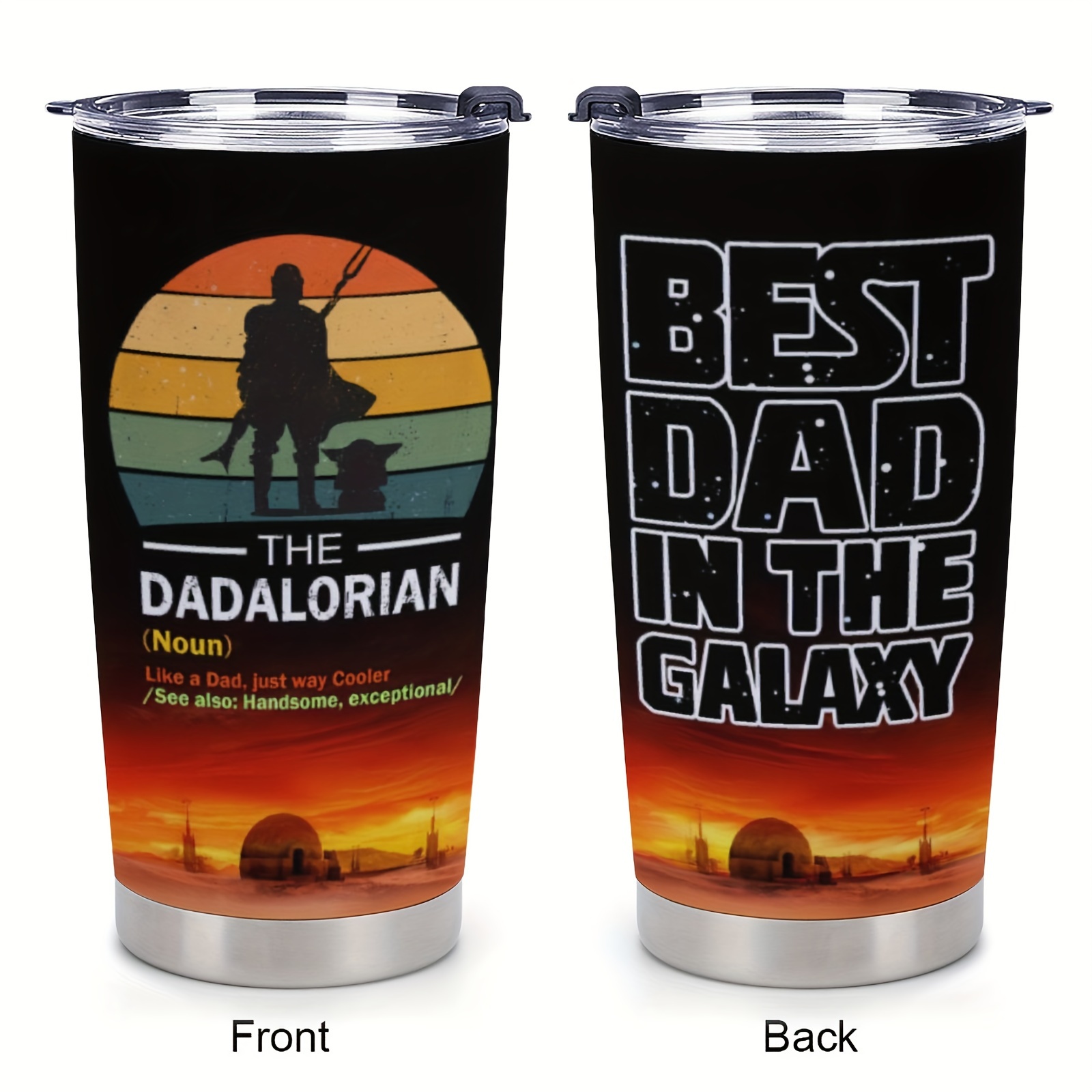 Mandalorian Dadalorian Mug/ Star Wars Dad Father's Day Silver