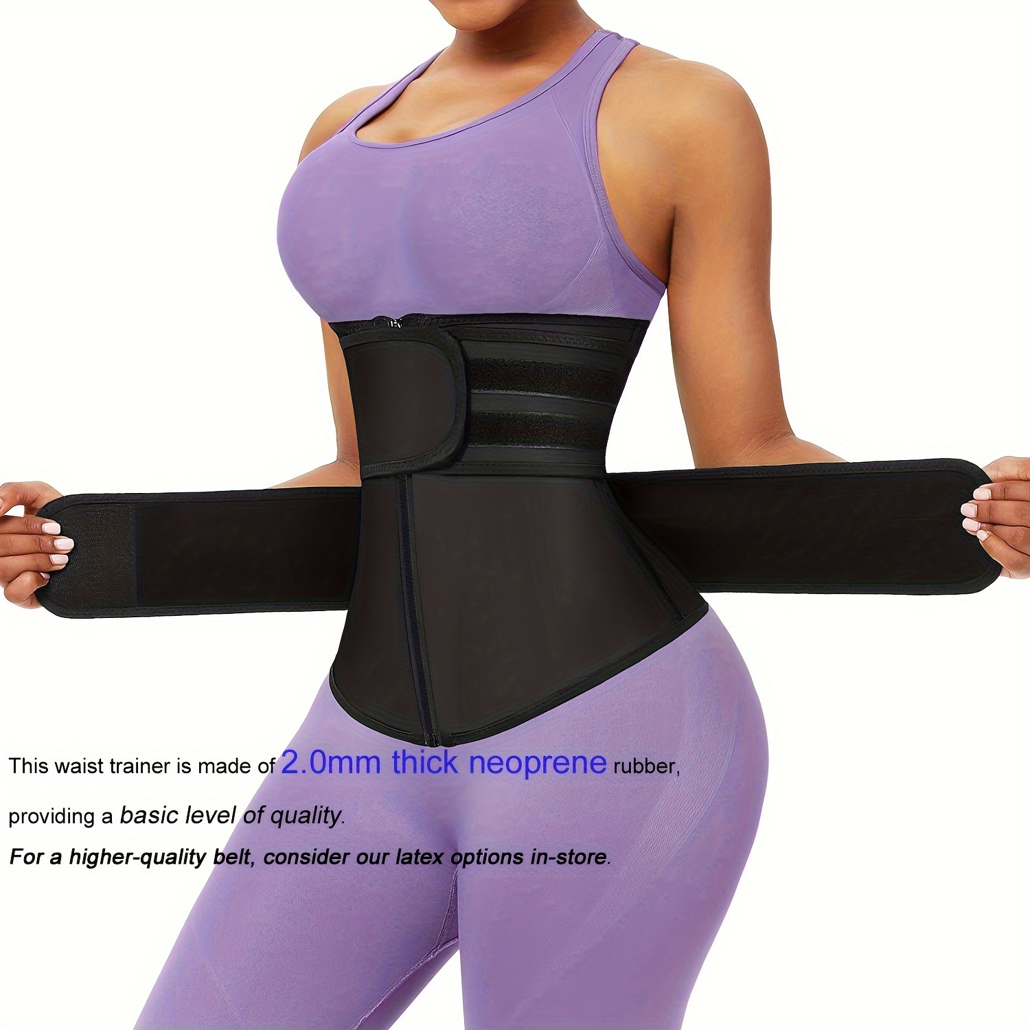Beige 1pc Shapewear Women Bodysuit Thick Lace Zipper Front Slimming Belt  Tummy Control Fajas For Waist Shaping