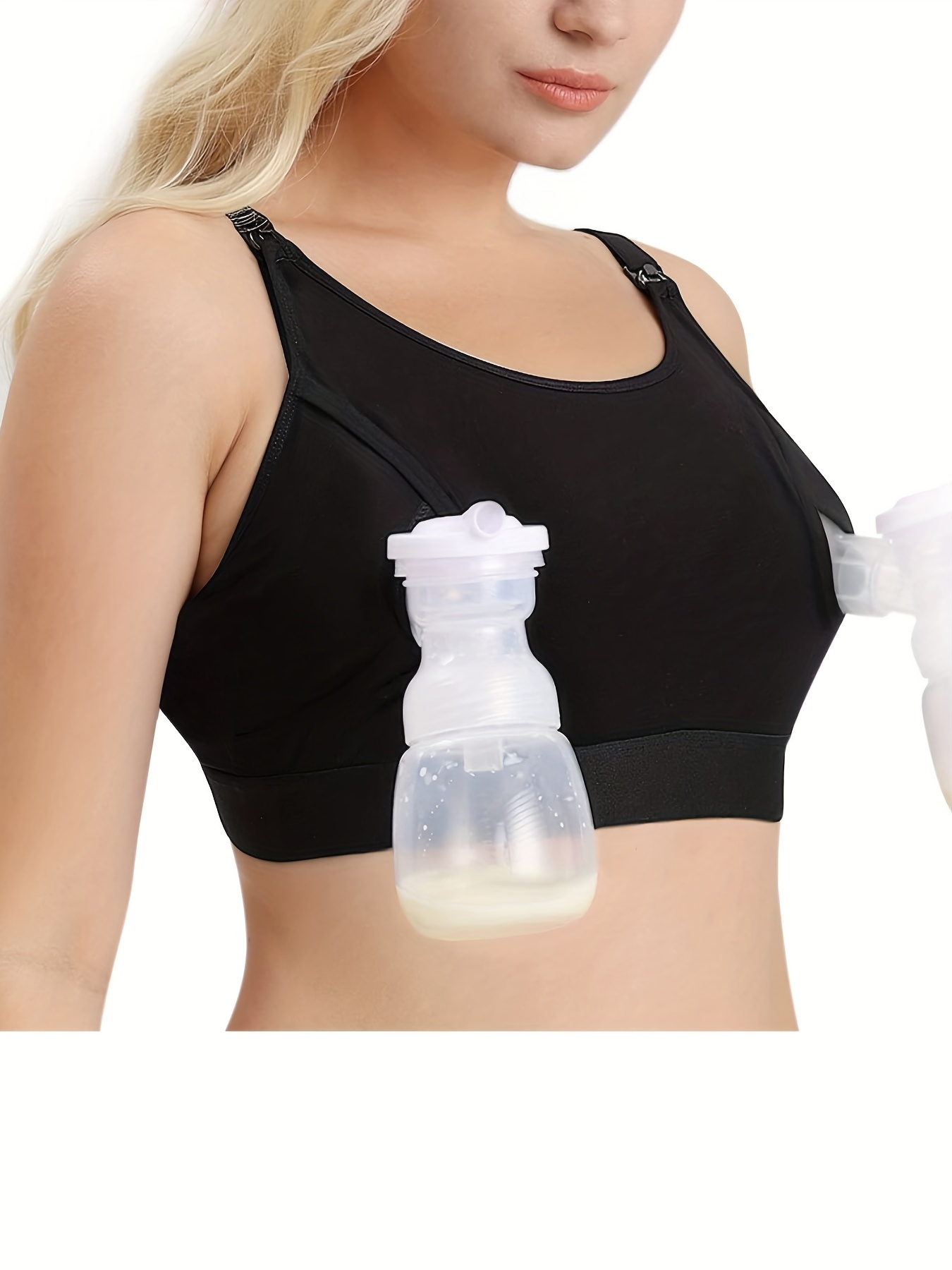 Hands-Free Breast Pump Bra Adjustable Nursing Pumping Bras for
