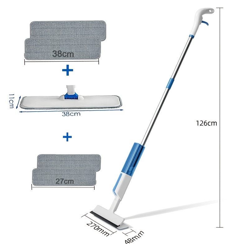 1 Spray Mop With Scraper For Window Cleaning And Mopping - Temu