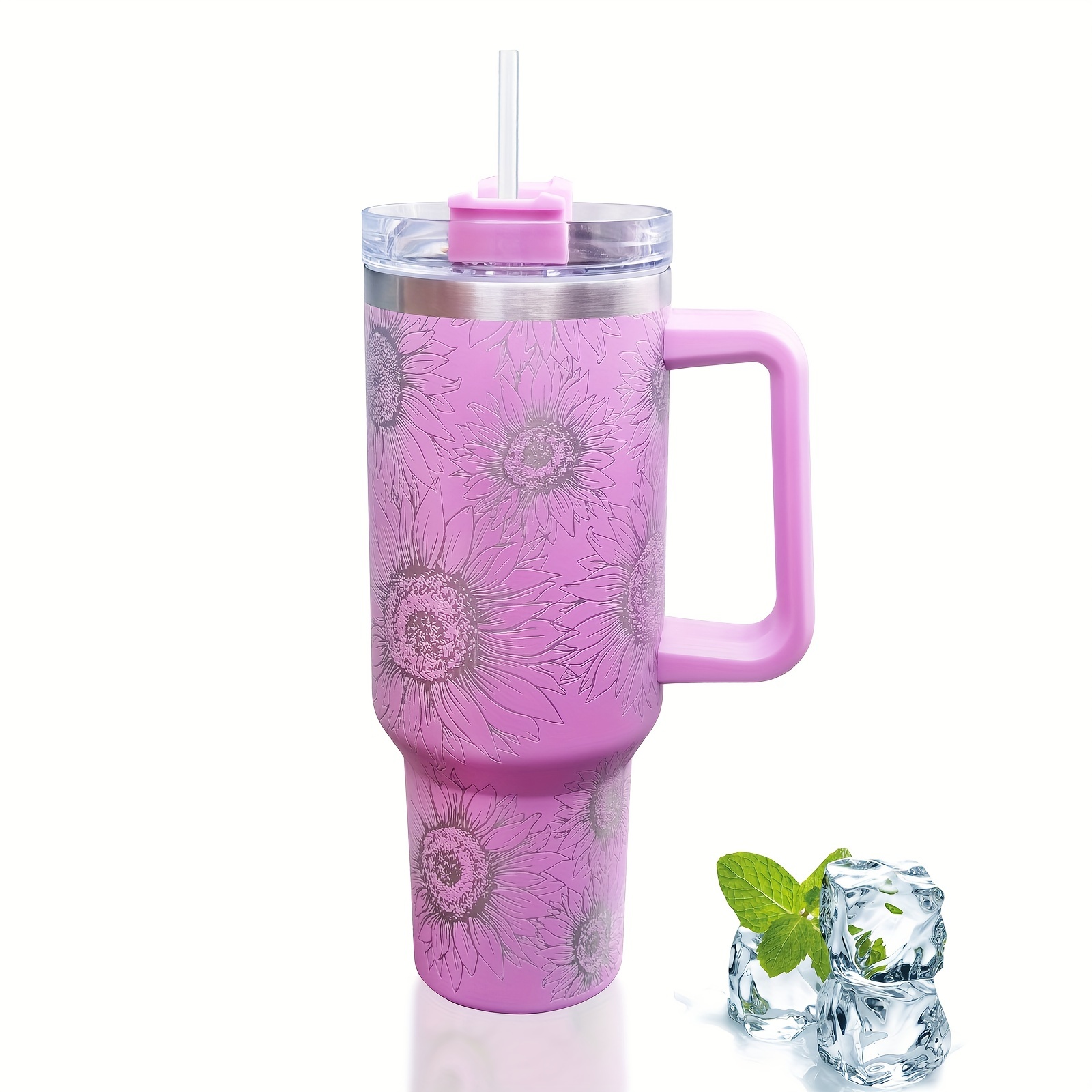 Magenta Insulated 38oz. Tumbler with Straw – Aimaleigh's Boutique