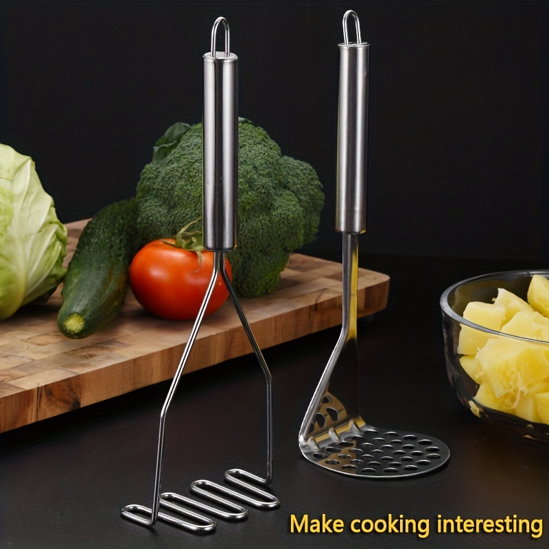 Stainless Steel Potato Masher, Kitchen Gadgets, Complementary Mashers,  Manual Depressor, Hand Masher For Egg, Bean, Vegetables, Fruits, Salad  Making, Kitchen Stuff Kitchen Accessories Kitchen Gadgets - Temu