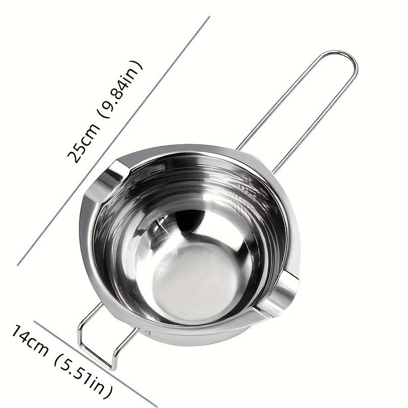 Stainless Steel Double Boiler Chocolate Melting Pot - Silver