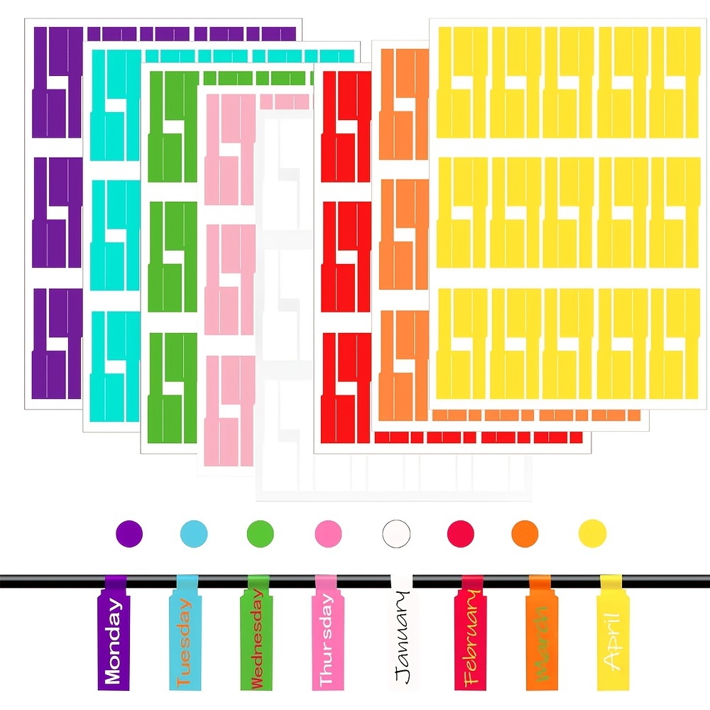 240 piezas etiquetas de cables de 8 colores autoadhesivas de - Temu Chile