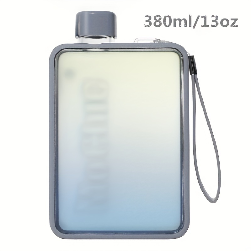 Portable Flat Water Bottle 380ml Plastic Travel Water Bottles