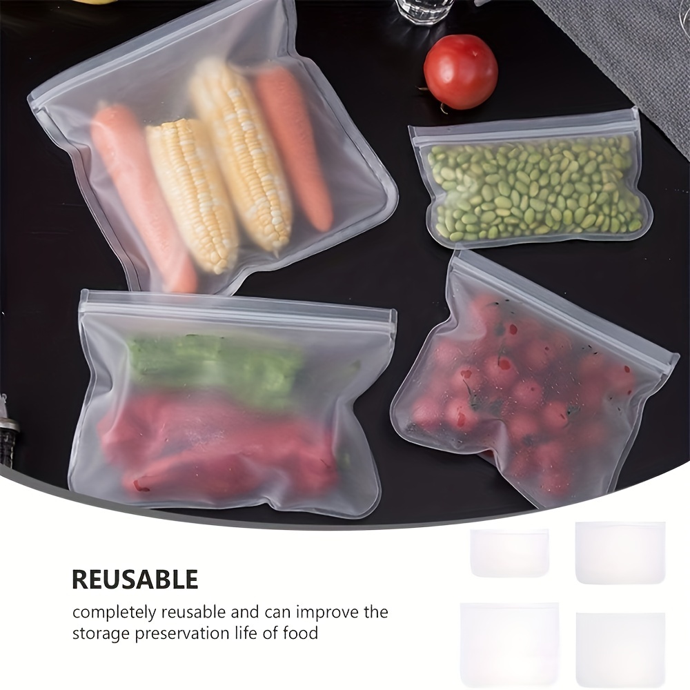 Plastic Reusable Storage Ziplock Bag, Airtight Fresh-keeping Bag, Anti-odor  Leak Proof Freezer Bag For Liquid Lunch Sandwiches, Cured Meat, Fruits And  Vegetables, Home Kitchen Supplies - Temu