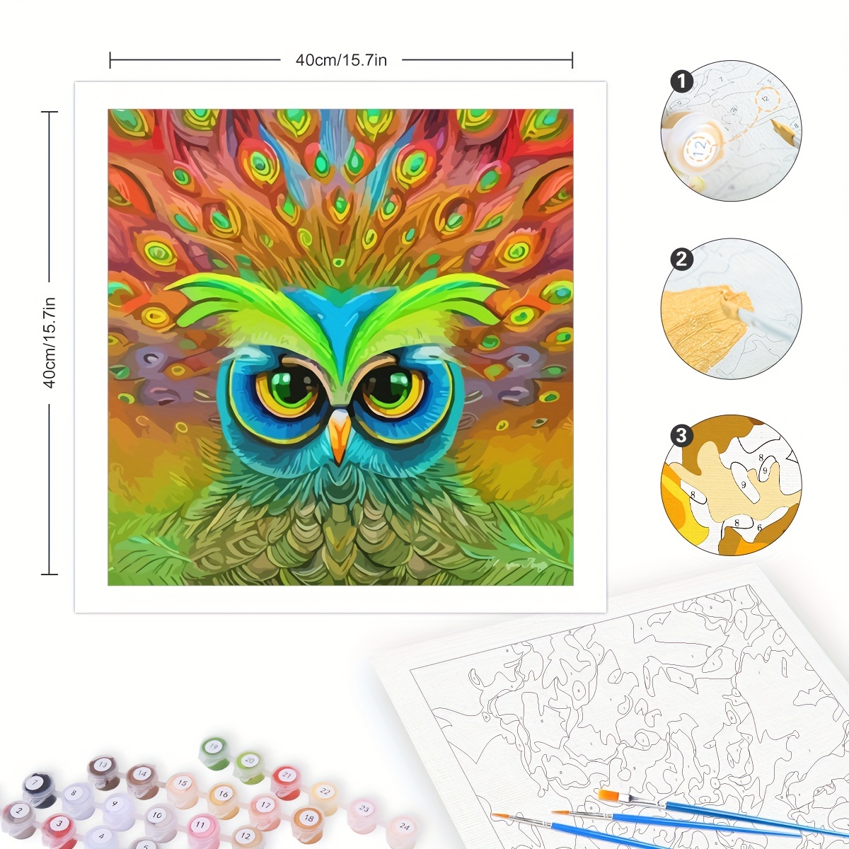 1pc Kits Pintura Números Adultos Kit Dibujo Aves Animales - Temu Chile