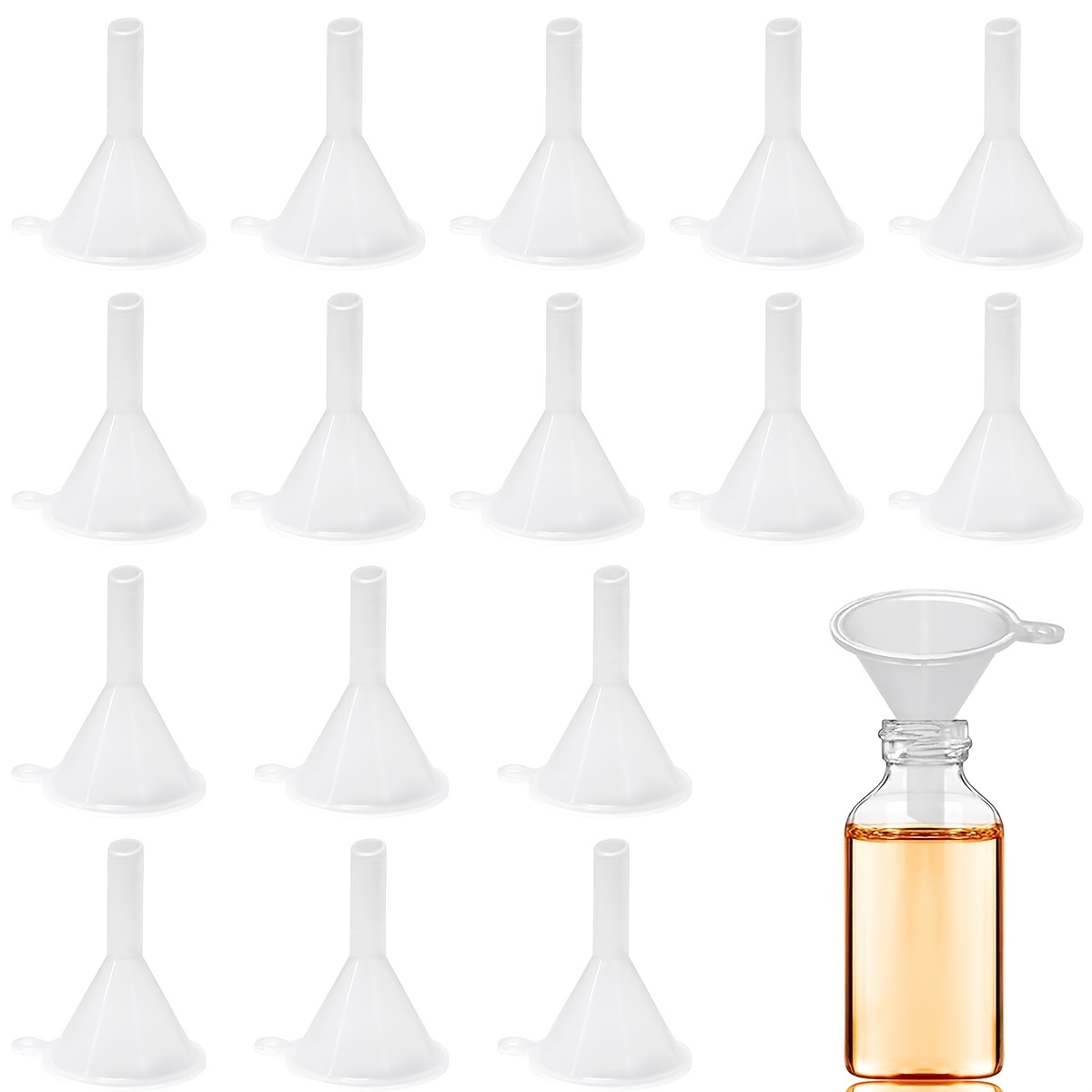 3/5Pcs Embudo Pequeño de Vidrio Mini Embudo Embudos Transparentes para  Botellas de Laboratorio, Aceites Esenciales, Perfumes, Especias, Arte de  Arena