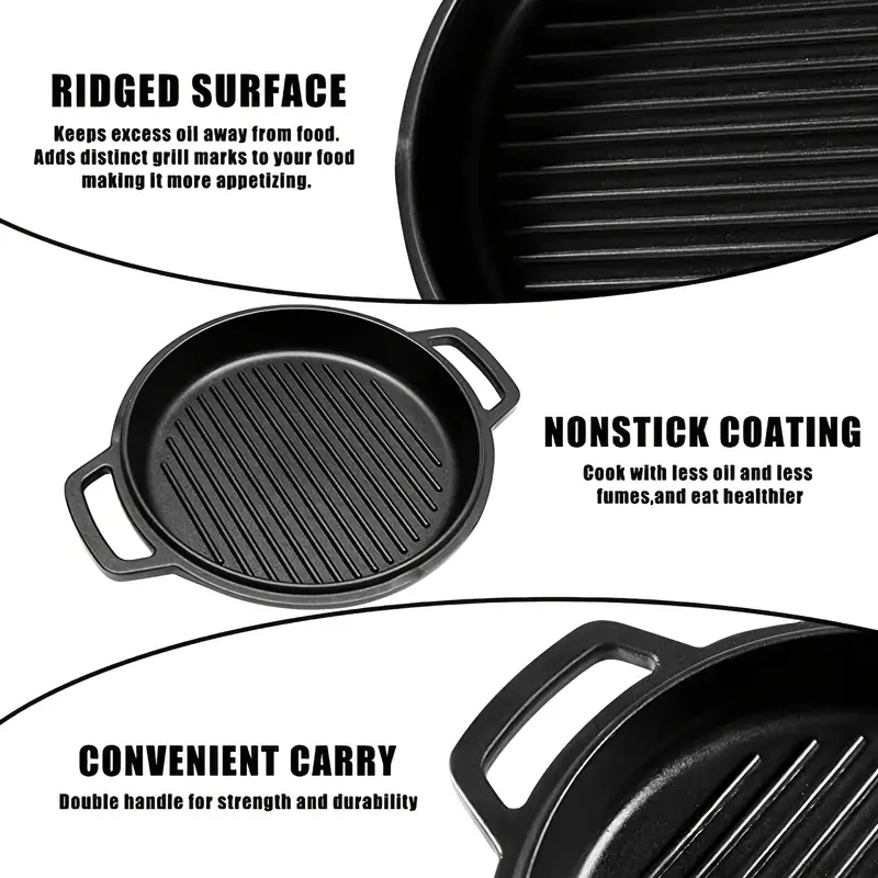 Cast Aluminum Griddle Pan For Stove Top, Lighter Than Cast Iron Skillet  Pancake Griddle, Nonstick Kitchen Stove Top Grill,,, - Temu United Arab  Emirates
