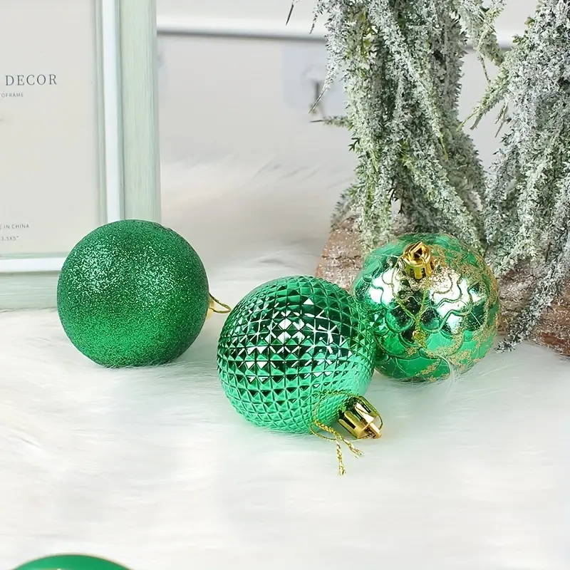 12 palle di corda sisal color verde 4 cm SFERE natalizie per albero  DECORAZIONI - RomaLab
