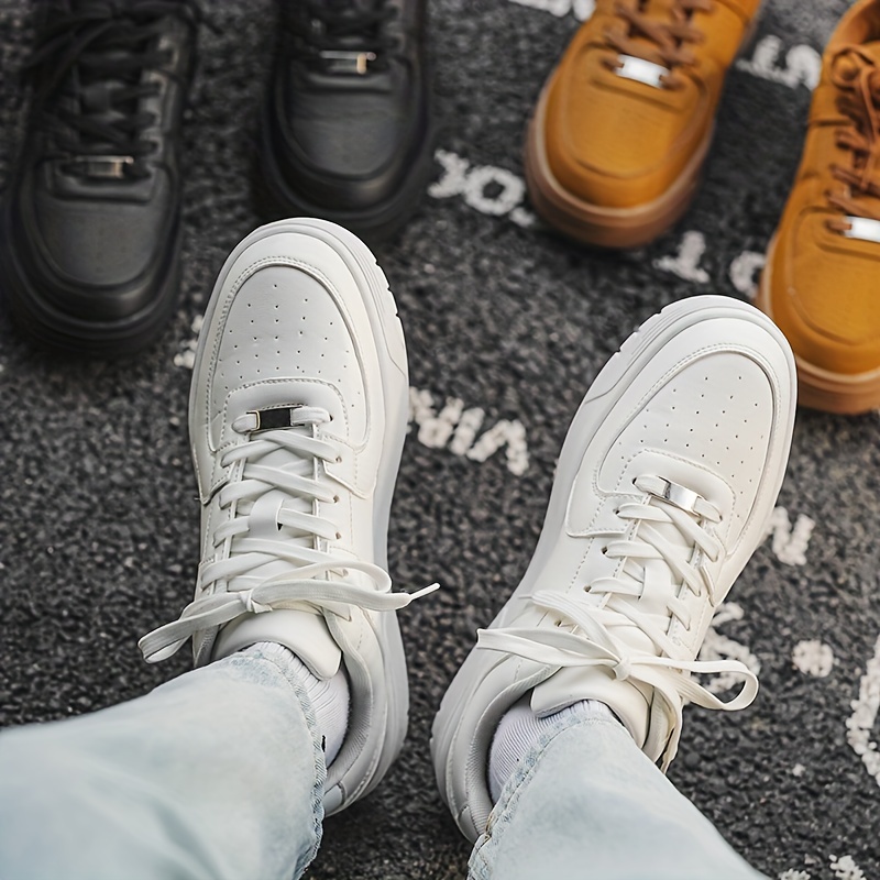 Men's Skate Shoes Good Grip Breathable Lace Sneakers Men's Temu