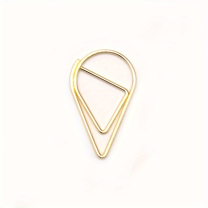 Image of A Pack Of Golden Creative Paper Clips In Of , Suitable For Office Use, Organizing Documents, Student Papers, And As Bookmarks. , Spiral Paper Clips Are Supplies.