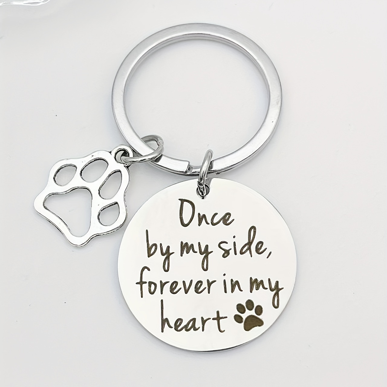 Personalized dog memorial keychain, dog loss sympathy gift, forever in my  heart