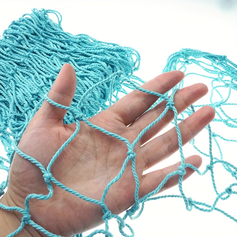 1pc, Nautical Style Aqua Blue Fishing Net Wall Hanging - Perfect for  Photographing and Decorating