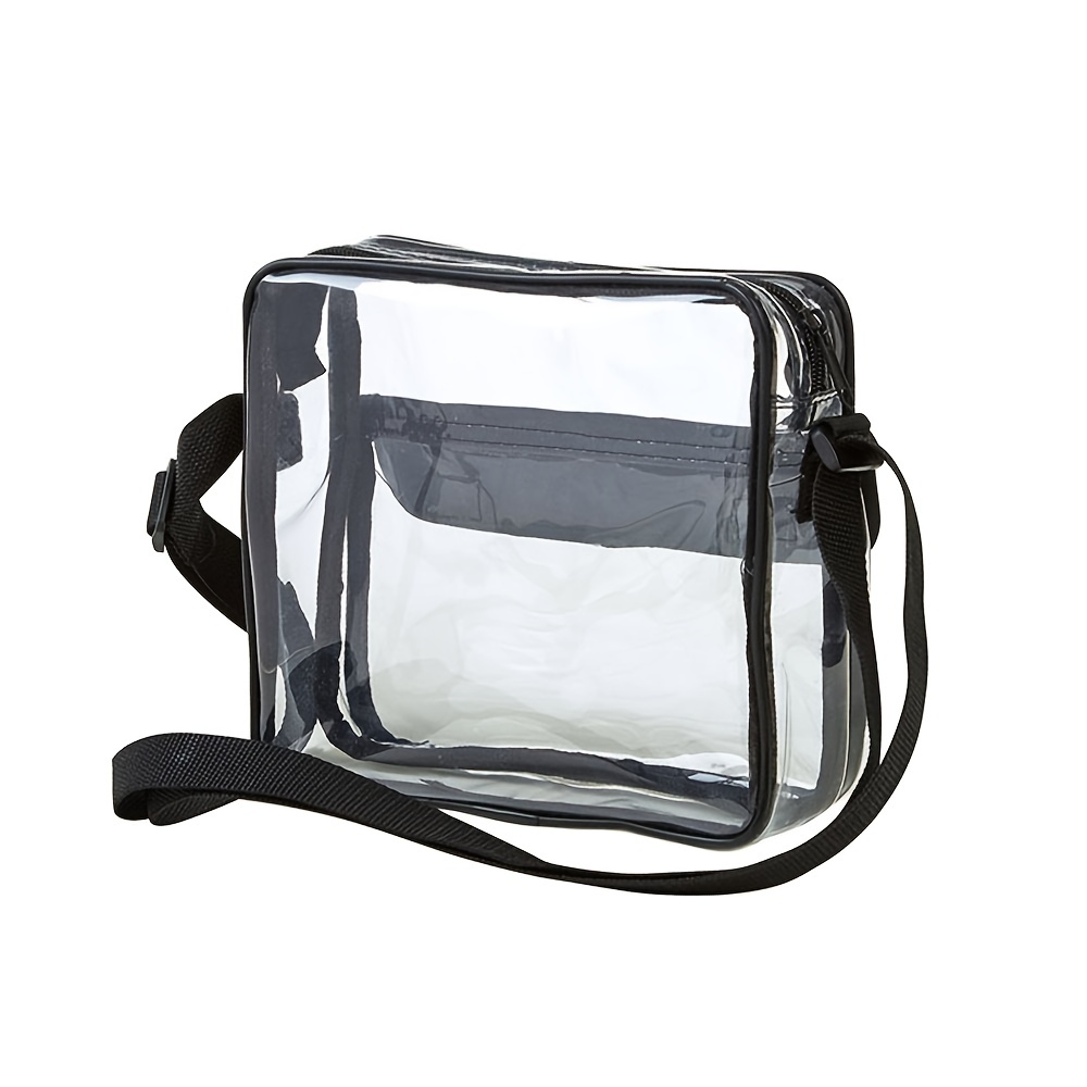 2 Pack Clear Stadium Approved Tote Bags, 12x6x12 Large Transparent Totes  with Zippers, Handles for Concerts, Sporting Events, Music Festivals, Work,  School, Gym