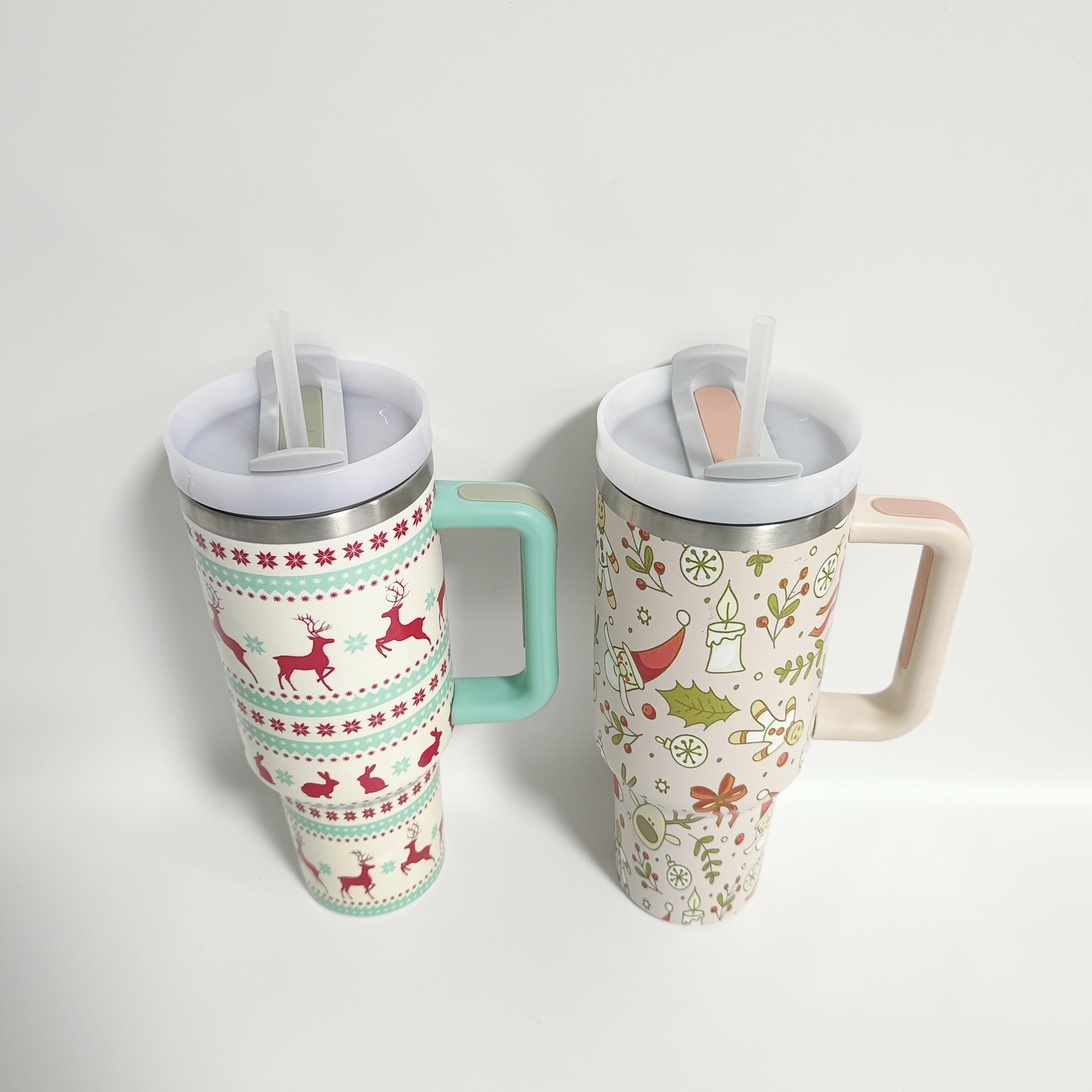 Christmas Pattern Water Bottle Portable Creative Car Tumbler - Temu