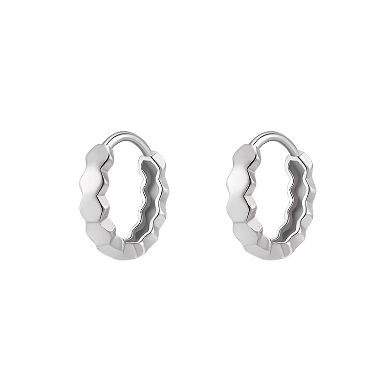 925 Sterling Silver Women's Ear Piercing Hoop Earrings