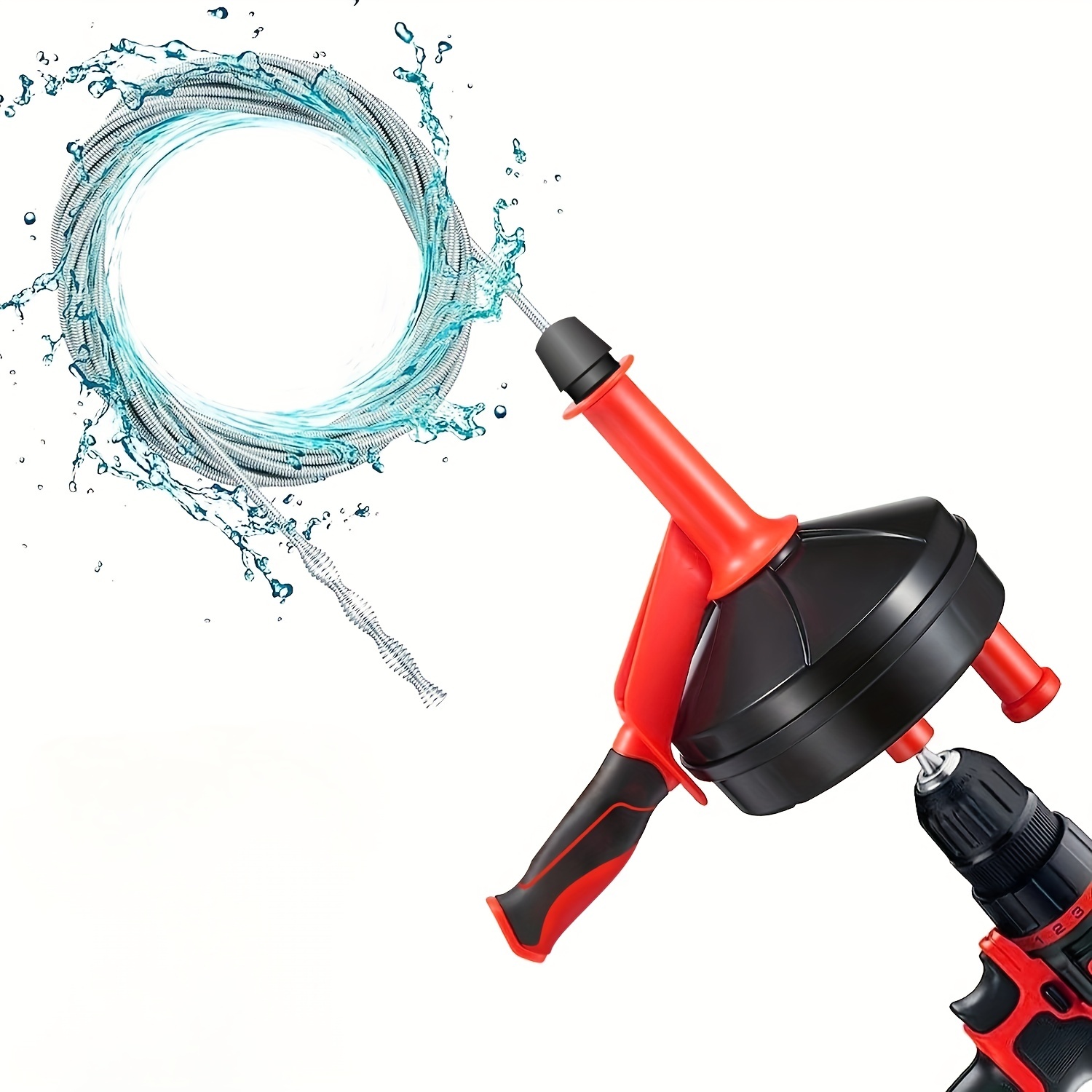 Drain Auger Plumbing Snake With Drill Attachment Sink Snake - Temu